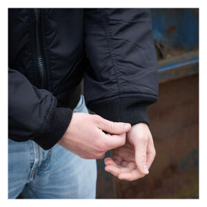 MA-1 Bomber hooded flight jacket black Size S