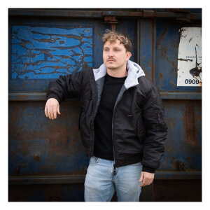 MA-1 Bomber hooded flight jacket black Size M