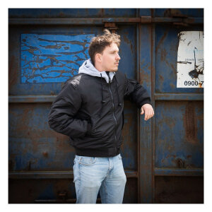 MA-1 Bomber hooded flight jacket black Size M