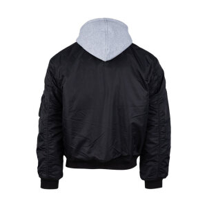MA-1 Bomber hooded flight jacket black Size L