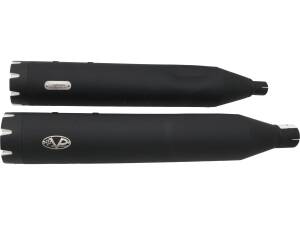 Double Slip-On Muffler Set Endcap Revolver Black Ceramic Coated