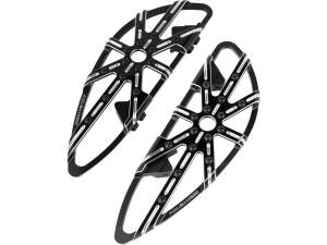 10-Gauge Driver Floorboards Black Cut Anodized