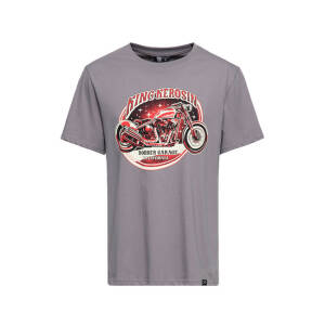 King Kerosin Bobber Garage t-shirt steel grey Size S