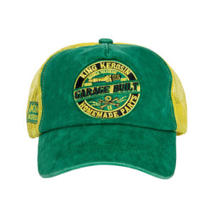 King Kerosin Garage Built cap green & yellow One size...