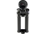 Club Style Pullback S Riser Kit for Top Mount Round Speedometer 11,5" Height, 1 1/4" Clamp Diameter Black Anodized