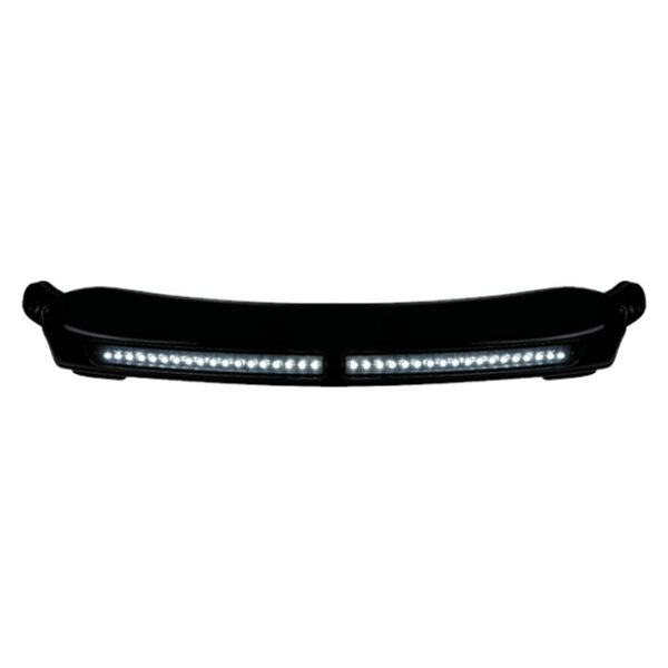 Custom Dynamics, white DRL center windshield trim. Black