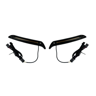 Custom Dynamics, ST LED Windshield Trim. Gloss Black