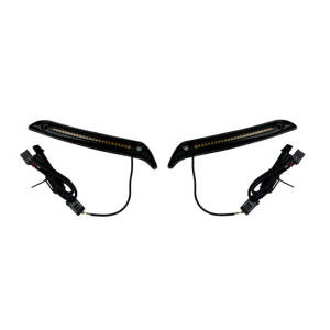 Custom Dynamics, ST LED Windshield Trim. Gloss Black