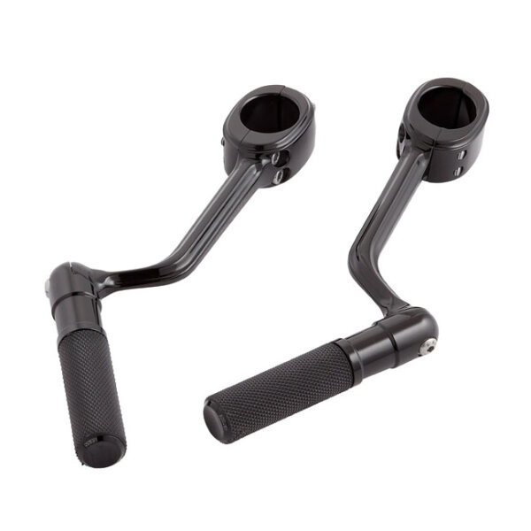 Arlen Ness, forged highway peg mounts. With pegs. Black