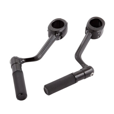Arlen Ness, forged highway peg mounts. With pegs. Black