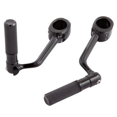 Arlen Ness, forged highway peg mounts. With pegs. Black