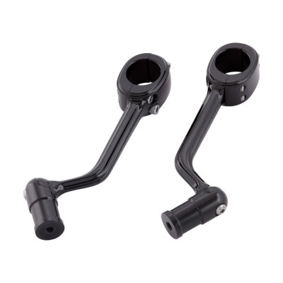 Arlen Ness, forged highway peg mounts. No pegs. Black