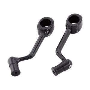 Arlen Ness, forged highway peg mounts. No pegs. Black