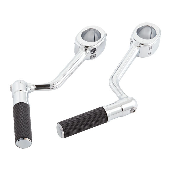 Arlen Ness, forged highway peg mounts. With pegs. Chrome
