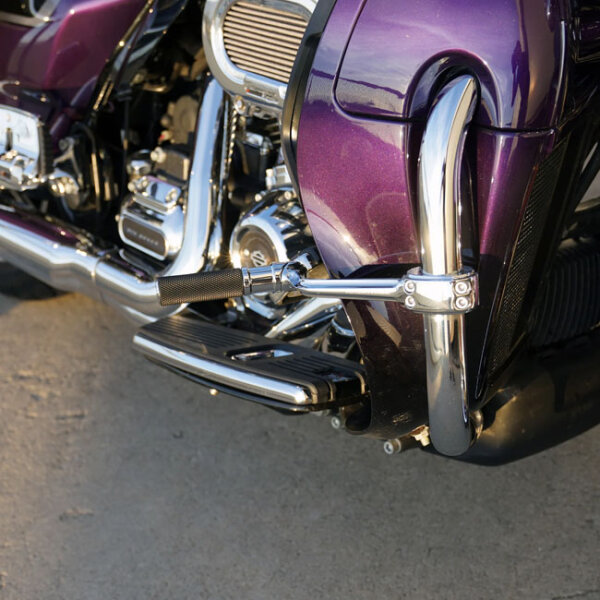 Arlen Ness, forged highway peg mounts. With pegs. Chrome
