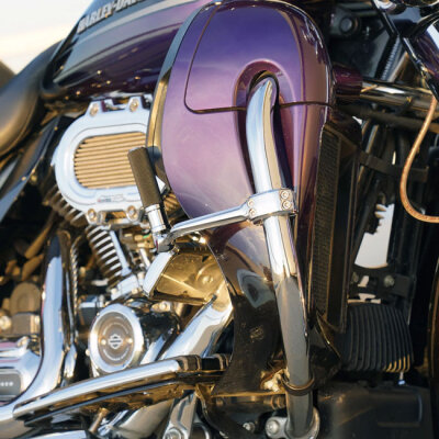 Arlen Ness, forged highway peg mounts. With pegs. Chrome