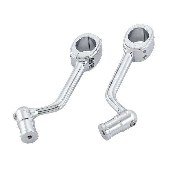 Arlen Ness, forged highway peg mounts. No pegs. Chrome