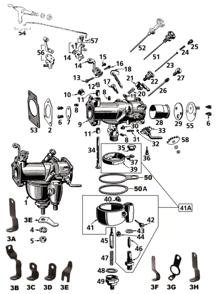 Air Intake Lever Rod BT38-65 (DE)