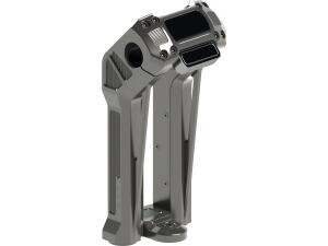 Club Style Pullback Riser Kit for Digital Speedometer 8,5" Height, 1 1/4" Clamp Diameter Black Anodized