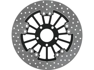 Round 300 mm Floated Brake Disc Spoke Black Front Rear