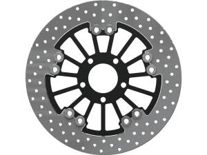 Round 340 mm Floated Brake Disc Spoke Black Front