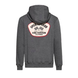 King Kerosin Speed King zip hoodie steel grey Size M