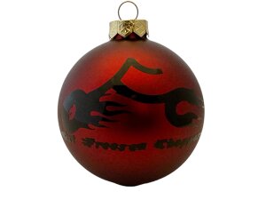 OFC-Weihnachtsbaumkugel, OFC-Logo, rubinrot, 8cm