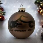 OFC-Weihnachtsbaumkugel OFC-Logo-Save The Choppers, titangrau, 8cm