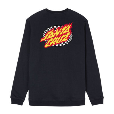 Santa Cruz Oval Check Flame sweatshirt black Size XL