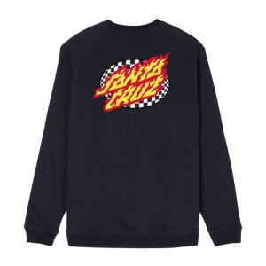 Santa Cruz Oval Check Flame sweatshirt black Size XL