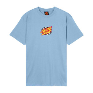Santa Cruz Oval Check Flame Front t-shirt crystal blue...