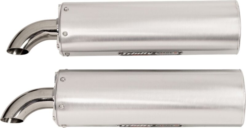 Exhaust Dual Brushed Rzr Xp100