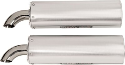 Exhaust Dual Brushed Rzr Xp100