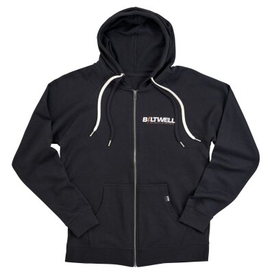 Hoodie Bolts Zip Black Sm