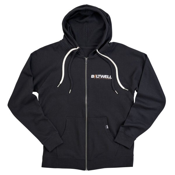 Hoodie Bolts Zip Black Lg