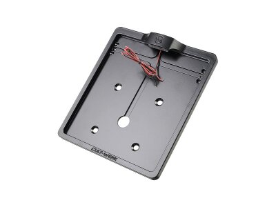 Mid-Mount License Plate Bracket and Base Plate Kit V1, Germany: 180 x 200 mm, without 3-in-1 Turn Signals Black Satin
