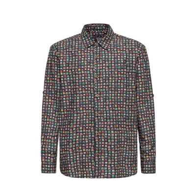 King Kerosin AOP shirt off black Size S