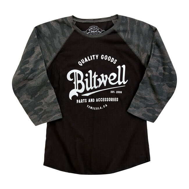 Biltwell Script baseball female shirt Size M