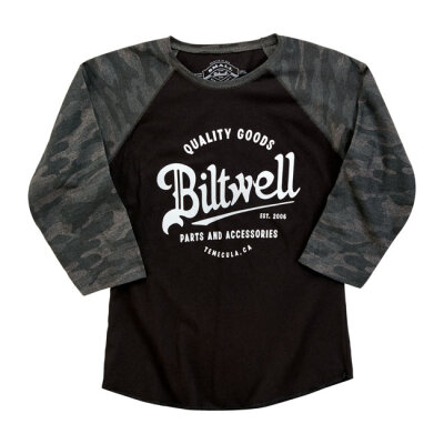 Biltwell Script baseball female shirt Size M