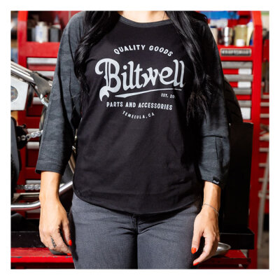 Biltwell Script baseball female shirt Size M