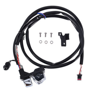 Handlebar switch & wiring kit, clutch side. Black