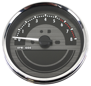 5" Speedo/Tachometer Black KMH/MPH (DE)