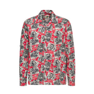 King Kerosin AOP shirt off dark red Size XL