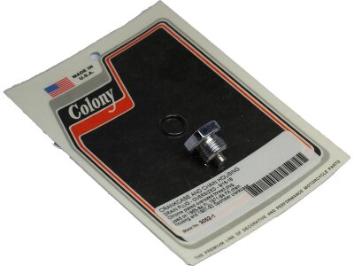 Chain Housing Drain Plug Oversized Chrome 9/16"-18 UNF