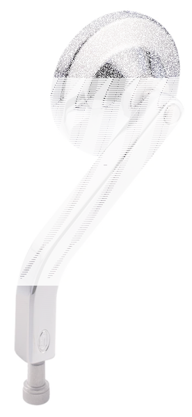 JM Mirror No. 2 Solid Short LH Chrome (DE)