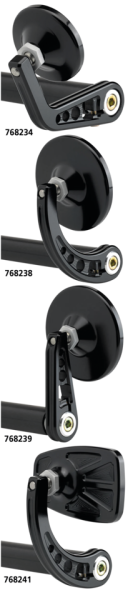 JM Bar-End Mirror 2-1/4" Stem A Black (DE)
