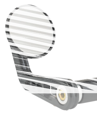JM Bar-End Mirror 2-1/4" Stem A Black (DE)