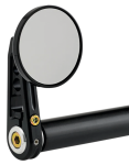 JM Bar-End Mirror 2-1/4" Stem D Black