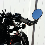 JM Bar-End Mirror 3-1/4" Stem A Black