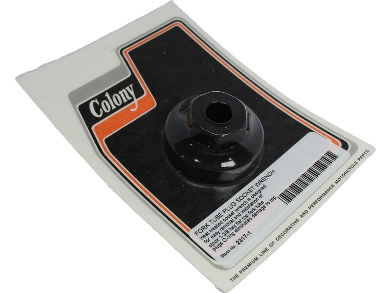 Fork Tube Plug Wrench For Stock 1-3/8 Hex Flat Top Fork Tube Plugs, Black Oxide Finish